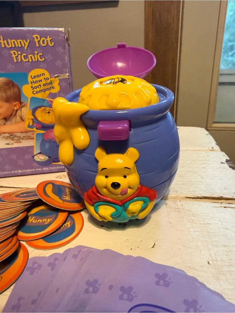 Disney Winnie the Pooh Hunny Pot Picnic Board Game Fisher-Price 3+ Ages Kids
